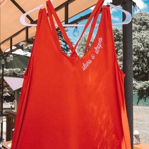 Fifth Sun Women’s Red Crossed Tank!